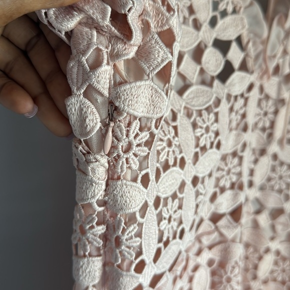 Sandro Paris Manureva Pink Lace Dress 6 - Picture 9 of 15